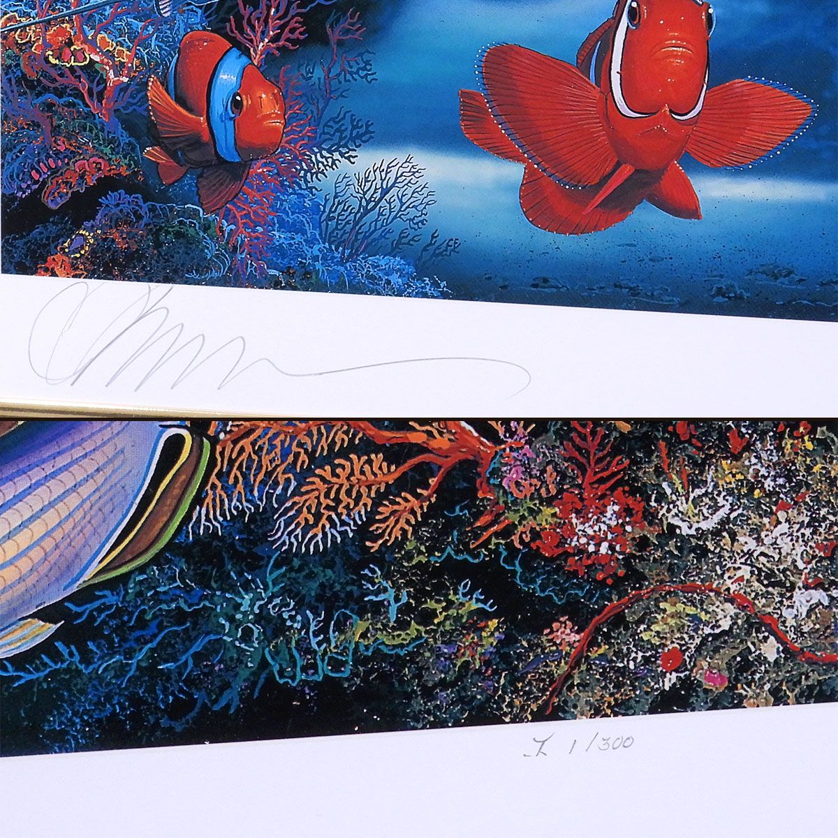 ラッセン カハナ フォールズ 風景画 動物画 イルカ 作家直筆サイン