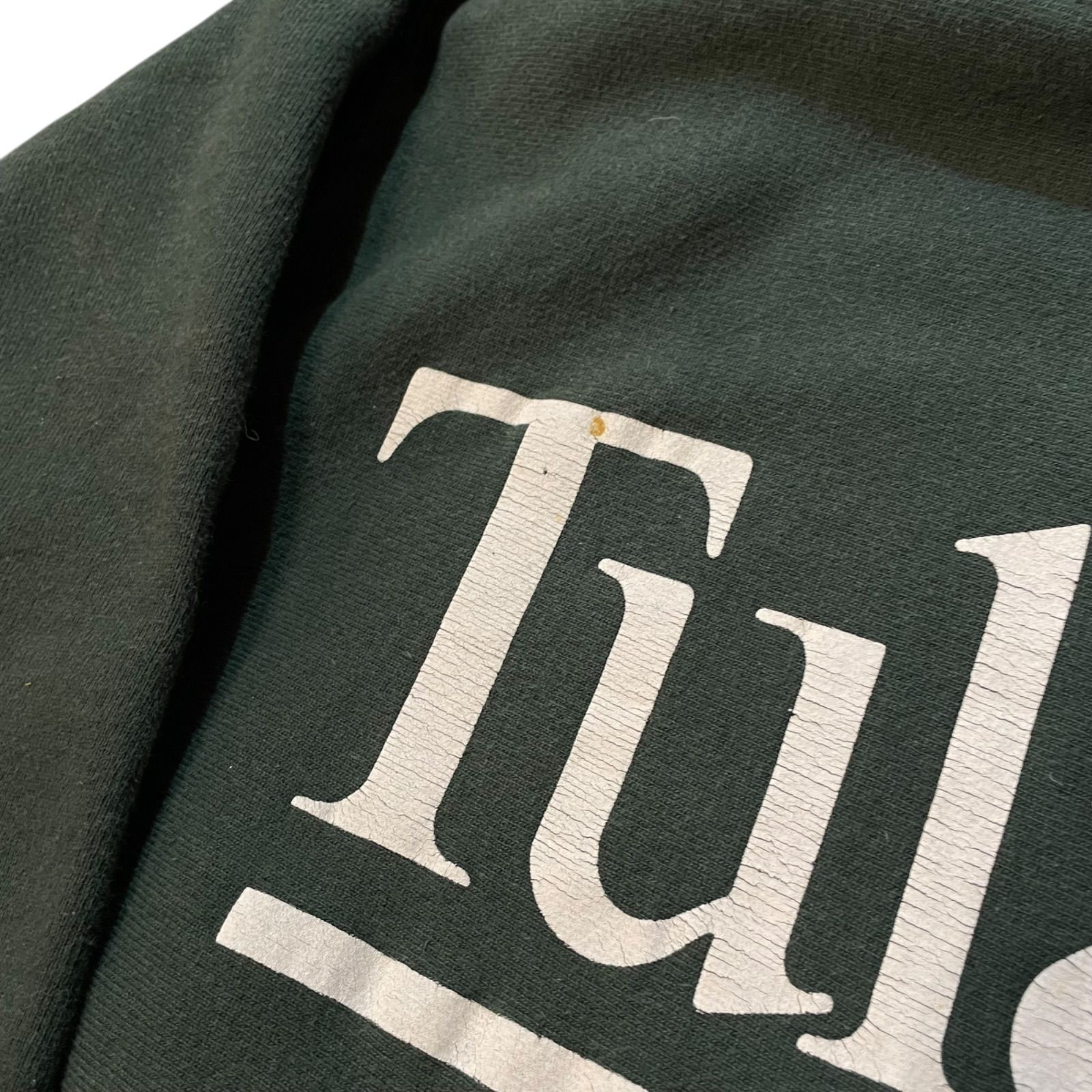 90s Champion R/W “TULANE” Sweatshirt 緑 M チャンピオン リバース 