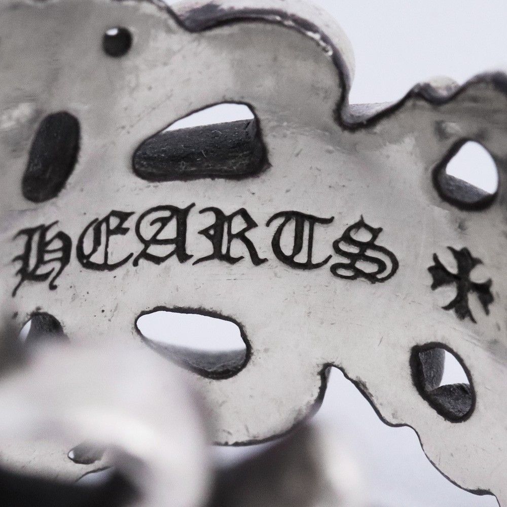16号 CHROME HEARTS ダブルフローラルクロスリング シルバー - メルカリ