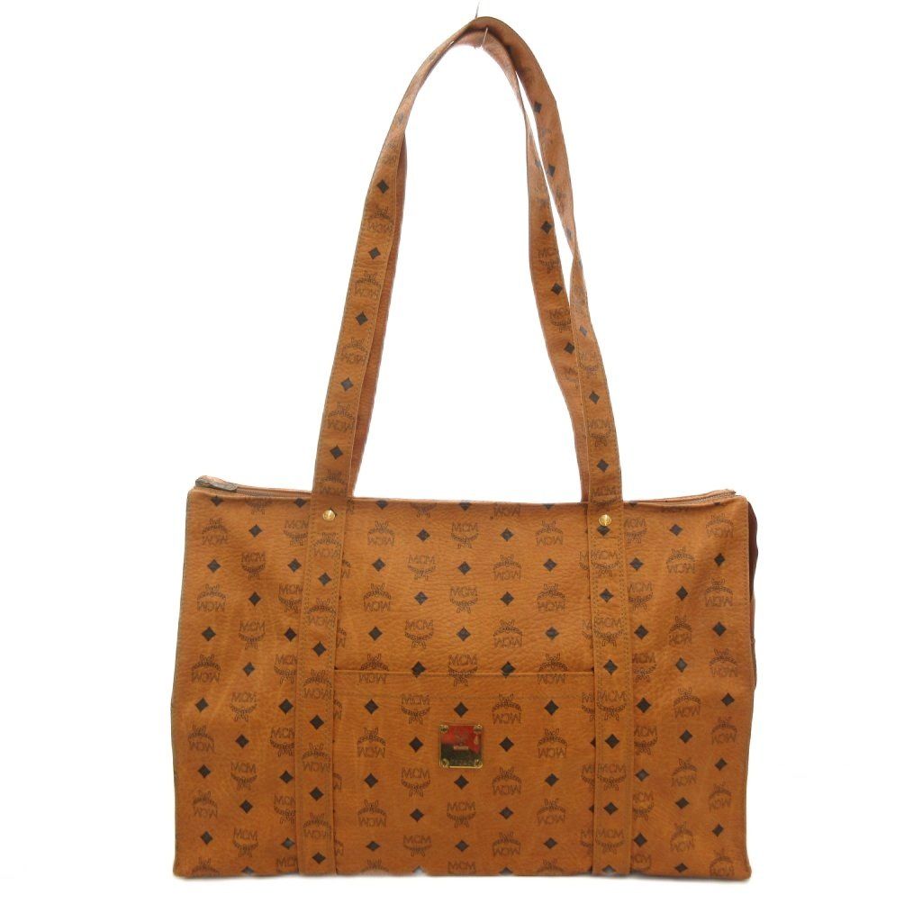 MCMエムシーエム ボストンバ ッグ ハンドバッグ 総柄 ロゴプレート ブラウン エムシーエム Mode Creation Munich(MCM) バッグ 2WAY ボストンバッグ