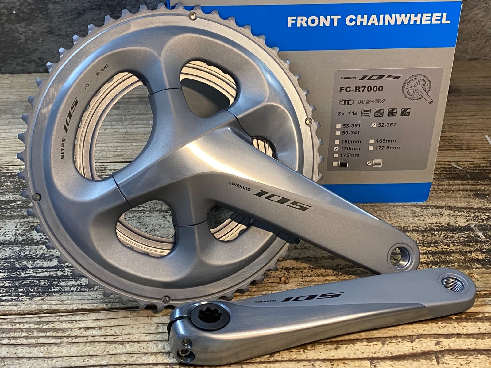 JR644 シマノ SHIMANO 105 FC-R7000 クランクセット 52/36T 170mm