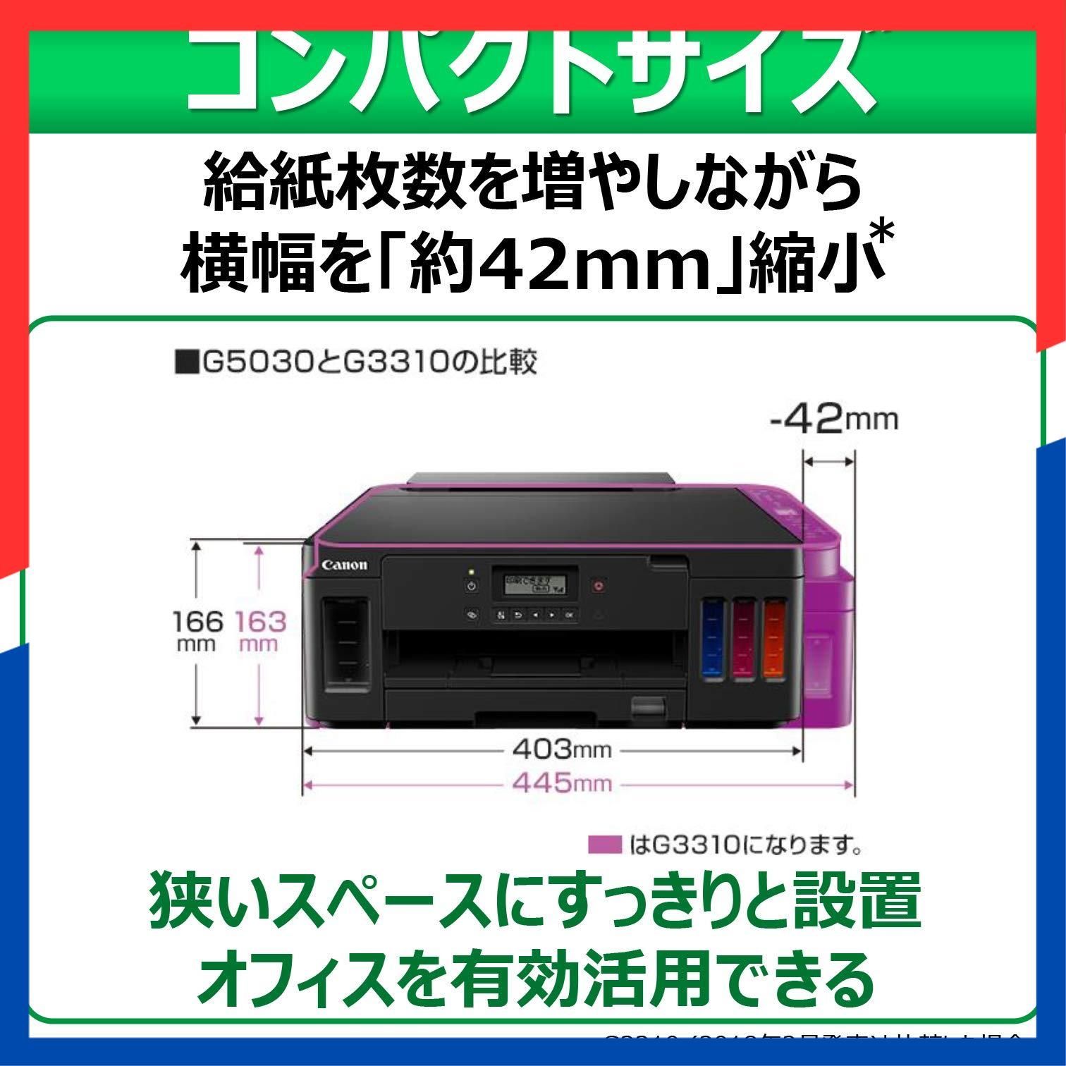 数量 特大容量ギガタンク搭載 A 4カラーインクジェット プリンター G 5030 Canon 2019年モデル キヤノン テレワーク向け