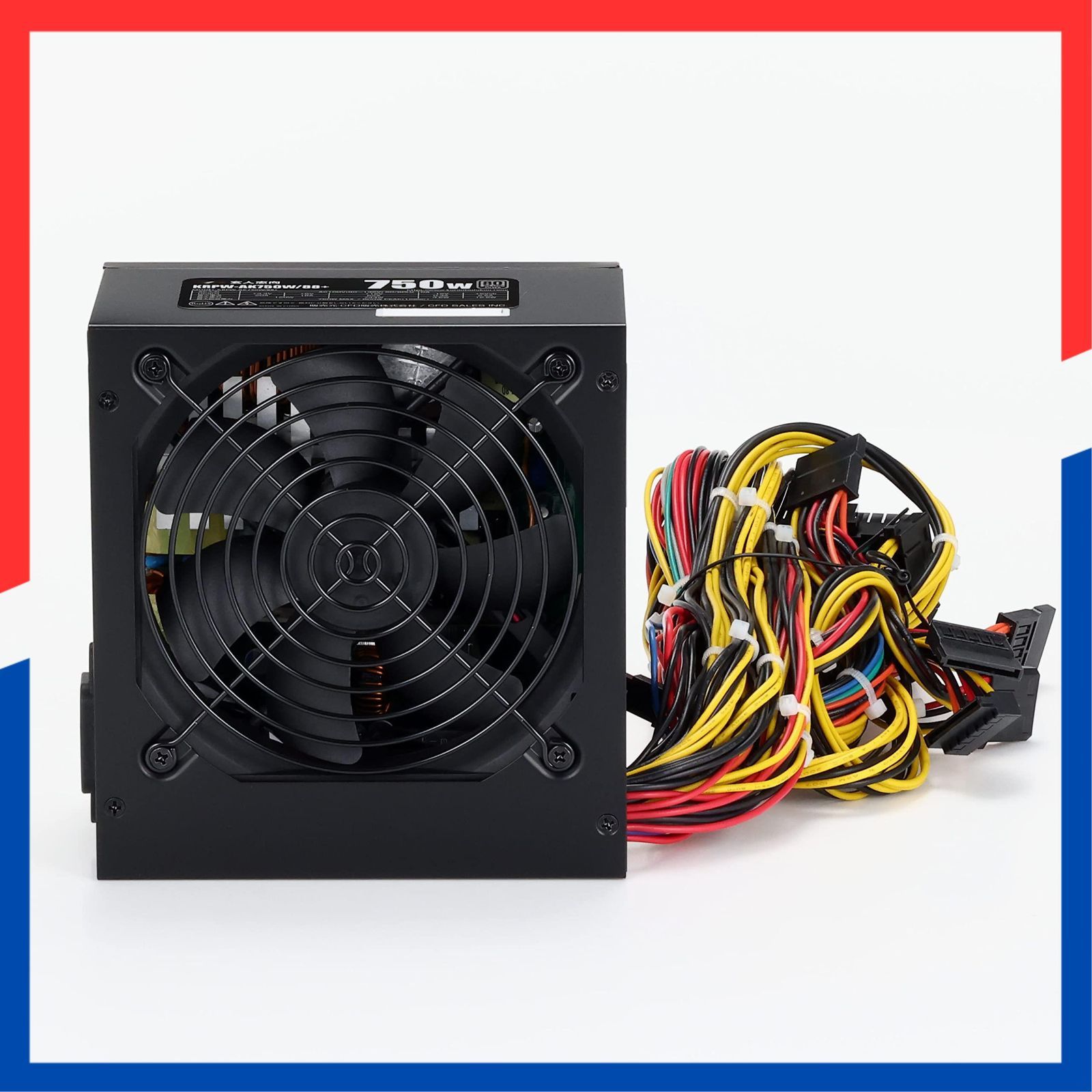  商品 静音ファン PC電源 シルバー PLUS 80 電源 KRPW-AK 750 W|88 ATX W 電源ユニット 玄人志向 その他 文房具 事務用品