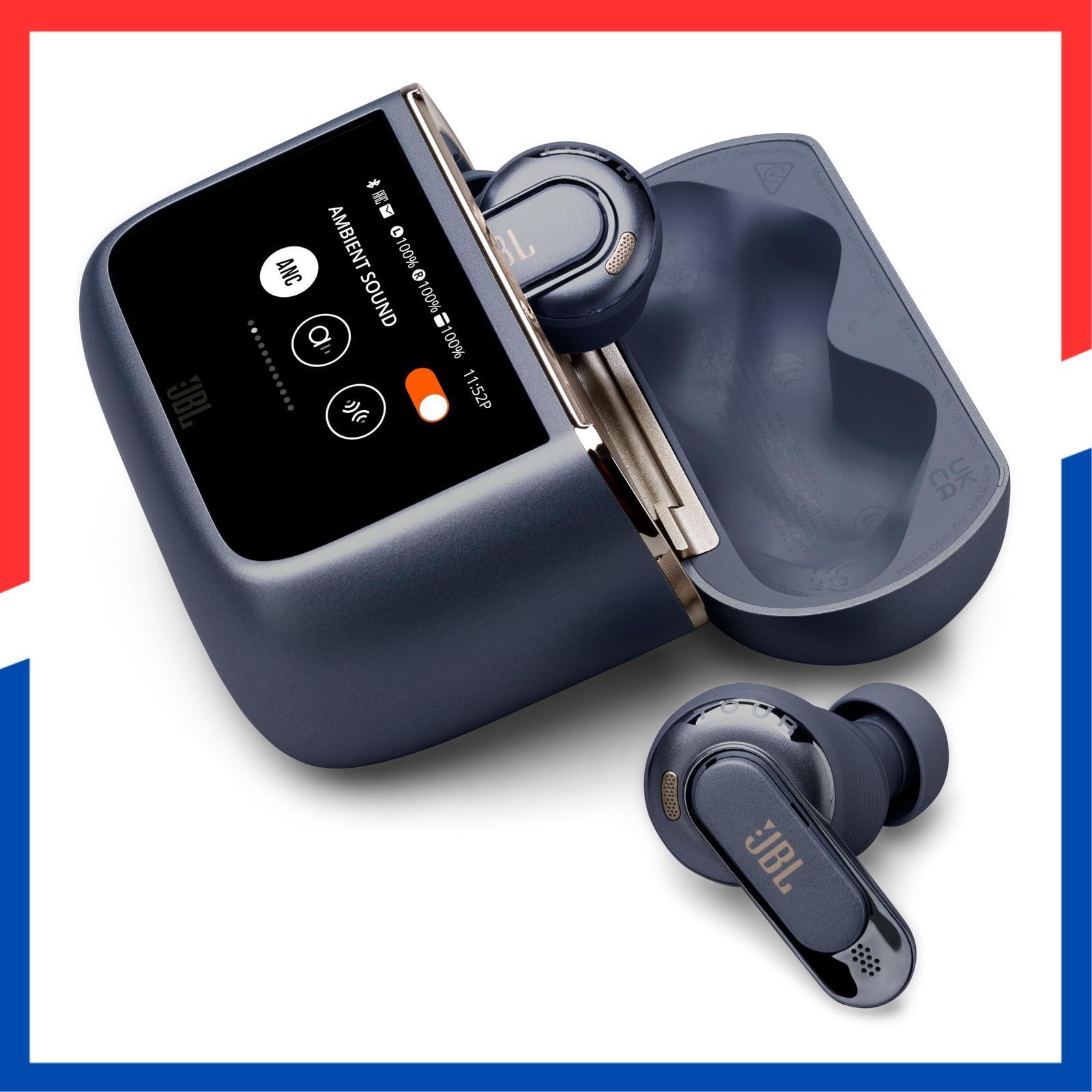 防水|ワイヤレス充電対応|スマートタッチディスプレイ搭載|ネイビー