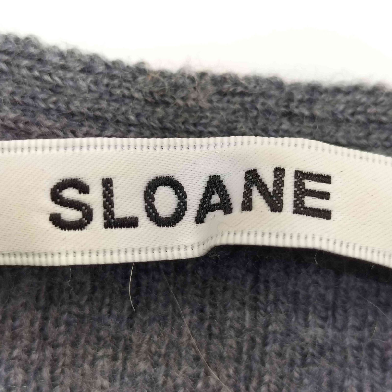 スローン SLOANE 14Gリブ メリノウール ラウンドネック ニット プル