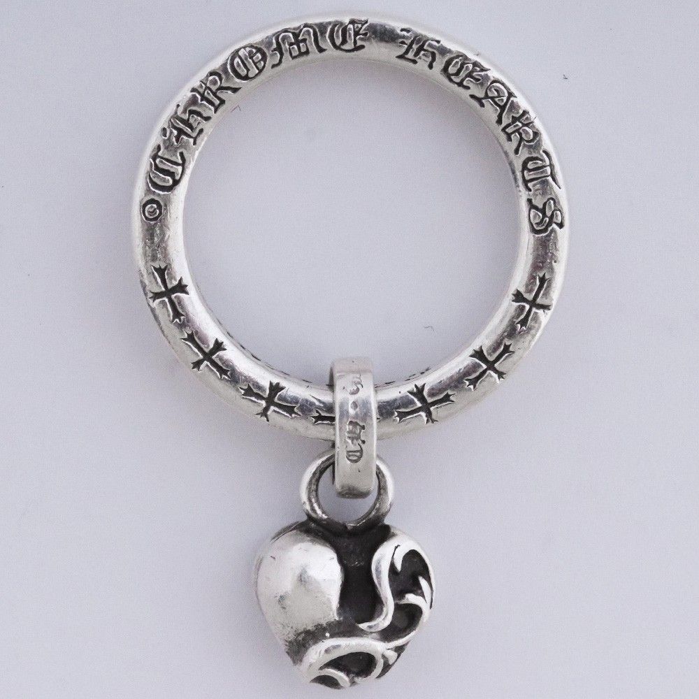 10号 CHROME HEARTS NTFL リング with ハートモチーフ シルバー - メルカリ