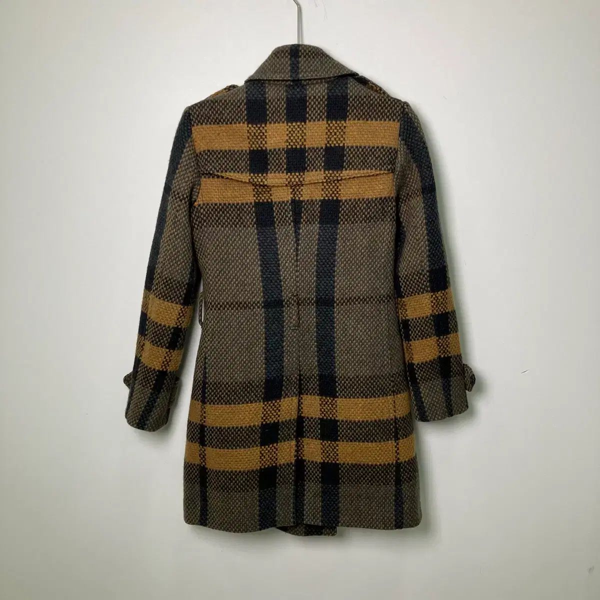 BURBERRY Brit チェック ウールブレンド ダブル コート S - メルカリ