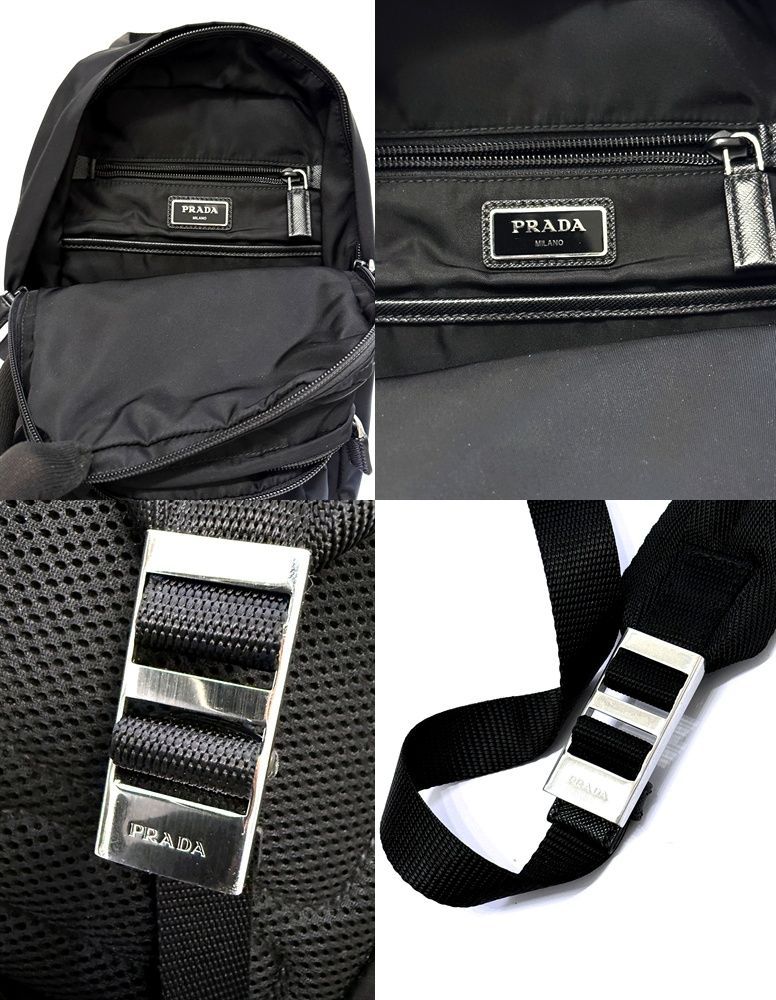 プラダ ボディバッグ PRADA ショルダーバッグ サフィアーノ 2VZ013 PRADA プラダ ナイロン サフィアーノレザー ワンショルダーバッグ