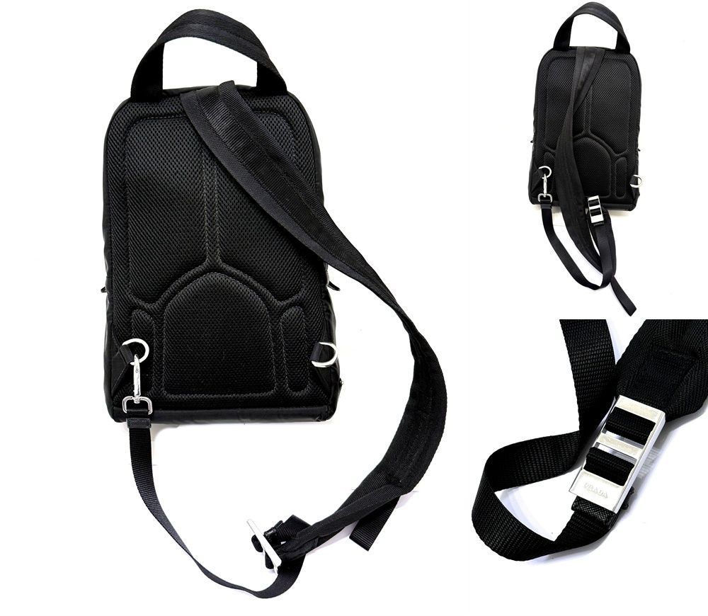 PRADA プラダ ナイロン サフィアーノレザー ワンショルダーバッグ