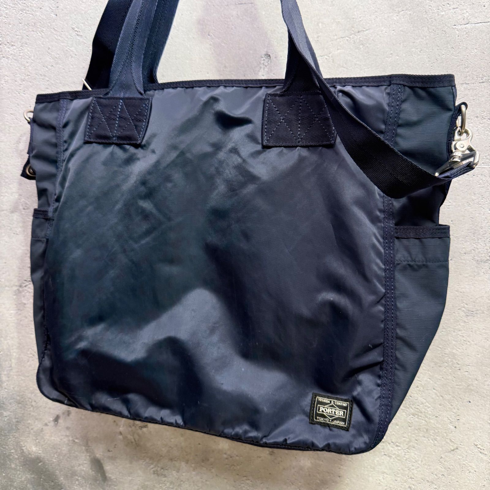 ✨PORTER ポーター FRAME フレーム 2WAY トートバッグ ネイビー 