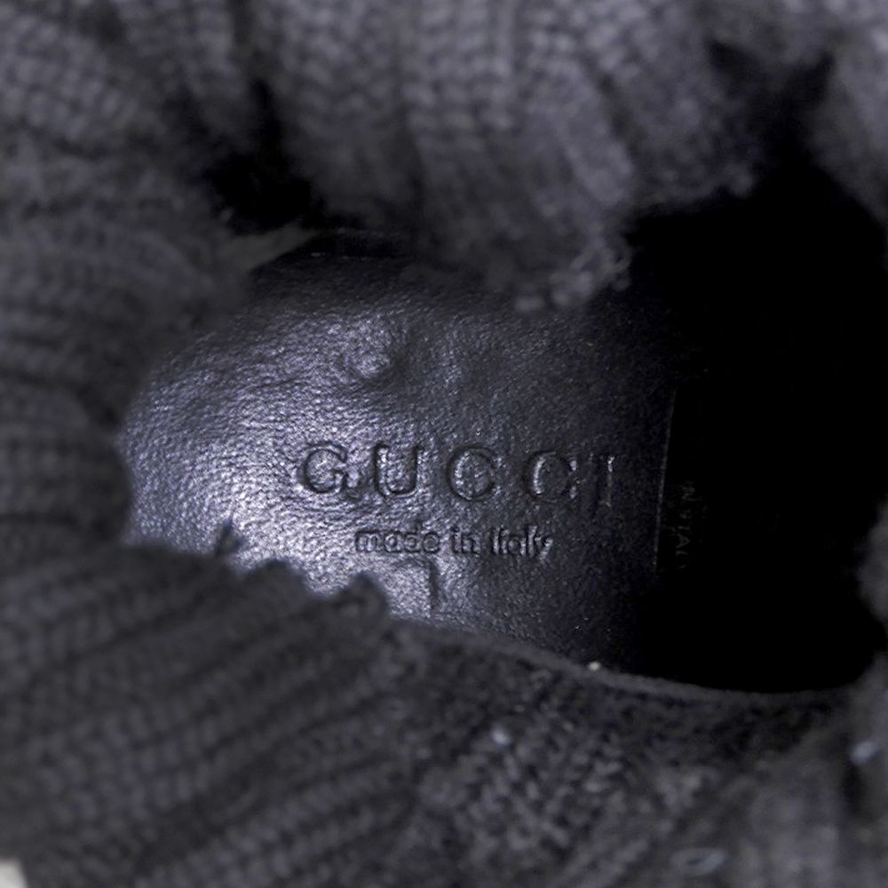 GUCCI グッチ ウェッジヒール ニットブーツ レディース ブラック 約