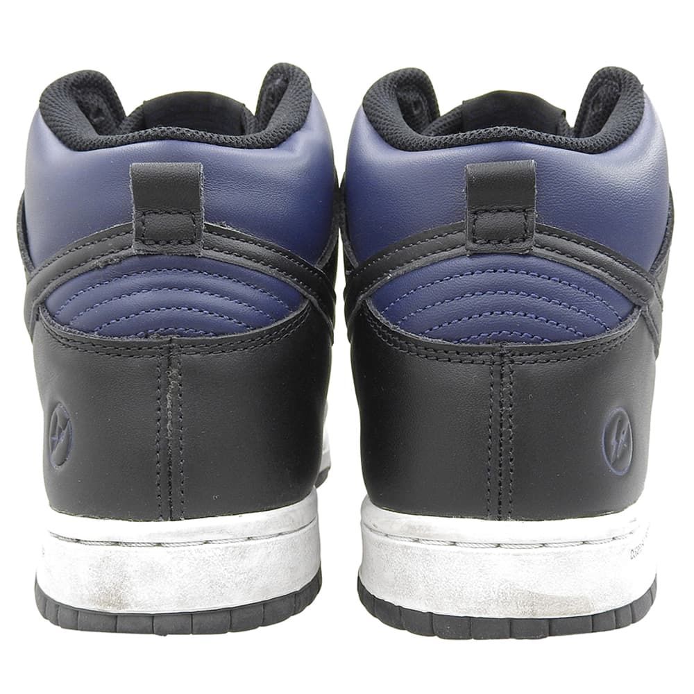 NIKE ナイキ レザー ハイカットスニーカー シューズ メンズ ネイビー