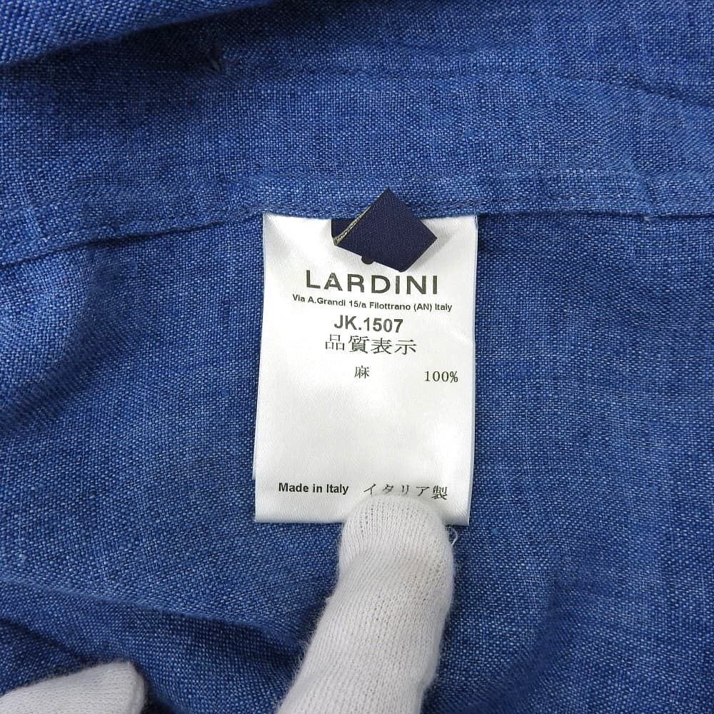 LARDINI ラルディーニ 美品 AMAアマ リネンソリッド2Bライトジャケット