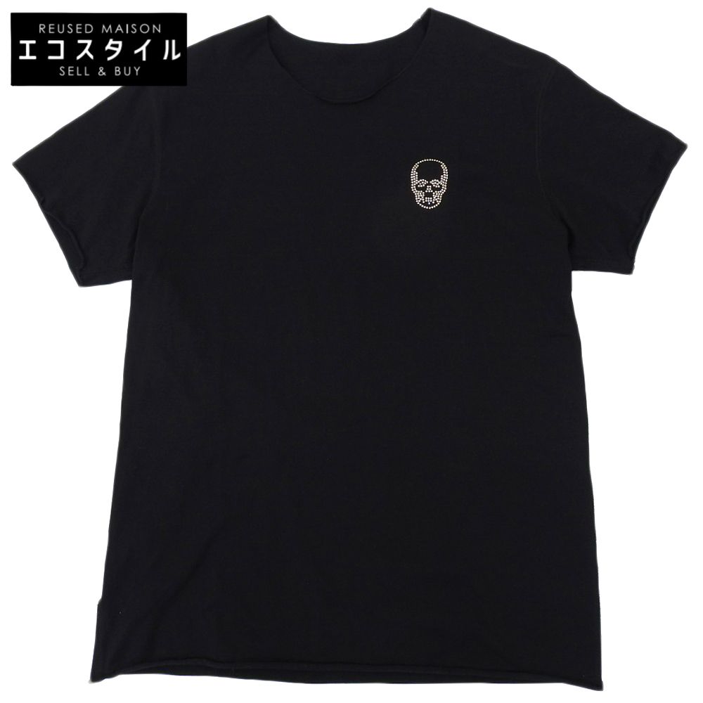 美品☆ルシアンペラフィネ☆クッション☆ブラック☆Enjoy☆ラインストーン lucien pellat-finet ルシアンペラフィネ 美品 スカル ラインストーン