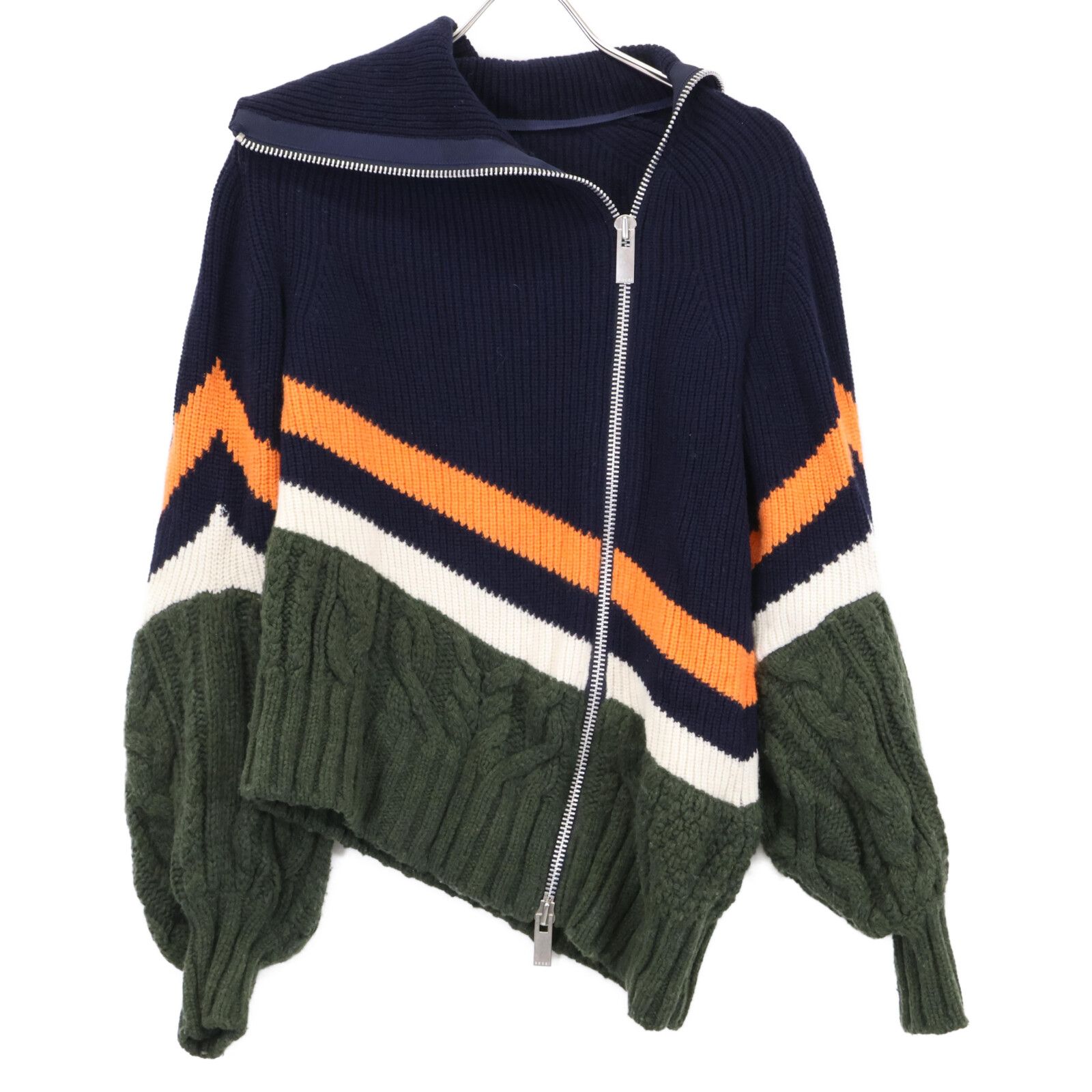 sacai サカイ マルチカラー 19-04631 アシンメトリー ダブルジップ ニット 1 - メルカリ sacai サカイ マルチカラー 19-04631 アシンメトリー ダブルジップ ニット 1 - メルカリ