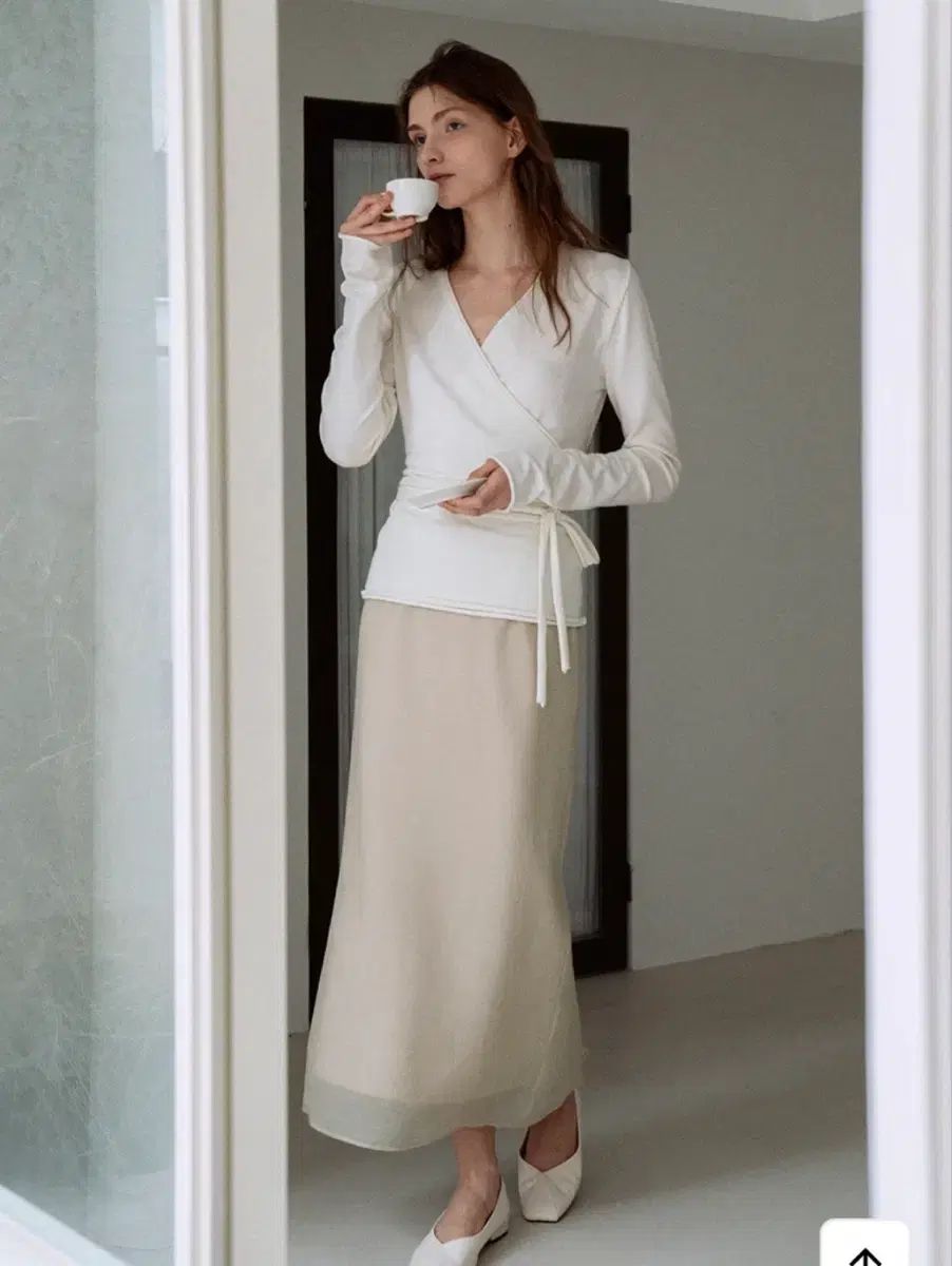 ラメレイ Sheer H-Line long Skirt