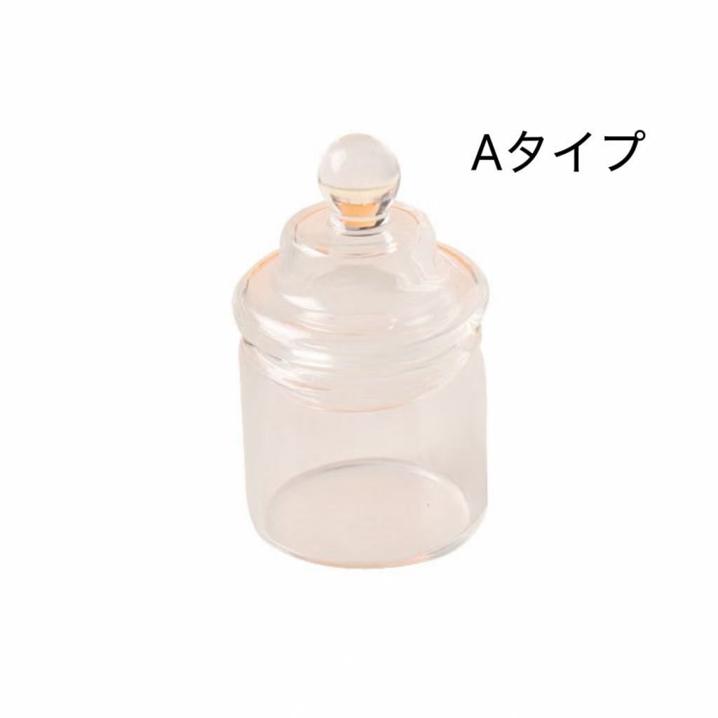 ミニチュアドールハウス用 ガラス風キャンディジャー＆ボトル 全2種類