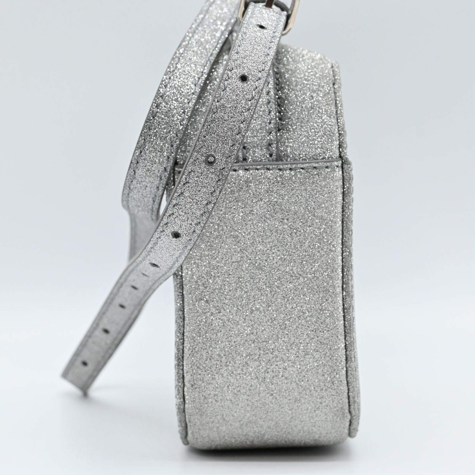 BALENCIAGA エブリデイ カメラバッグ シルバー ラメ バレンシアガ 