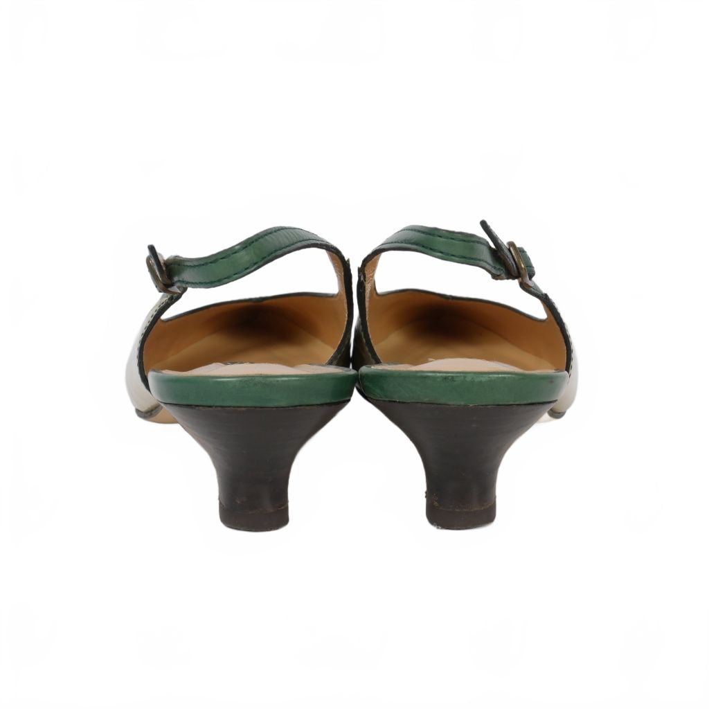 ヨシト YOSHITO バックストラップ パンプス エナメル レザー 切替 22cm