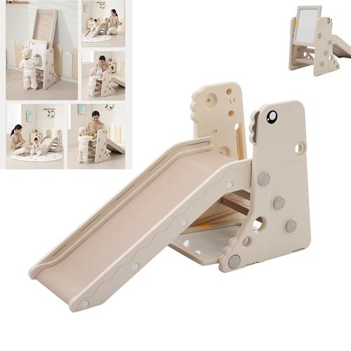 すべり台 滑り台 室内 遊具 1台4役 お絵描きボード ブロックテーブル 折りたたみ 3段ステップ 踏み台 コンパクト スライダー 屋内 室外 室内遊具 屋外遊具 室内遊び 知育玩具 耐荷重40 kg 幼児 子供 キッズ 男の子 女の子 プレゼント お