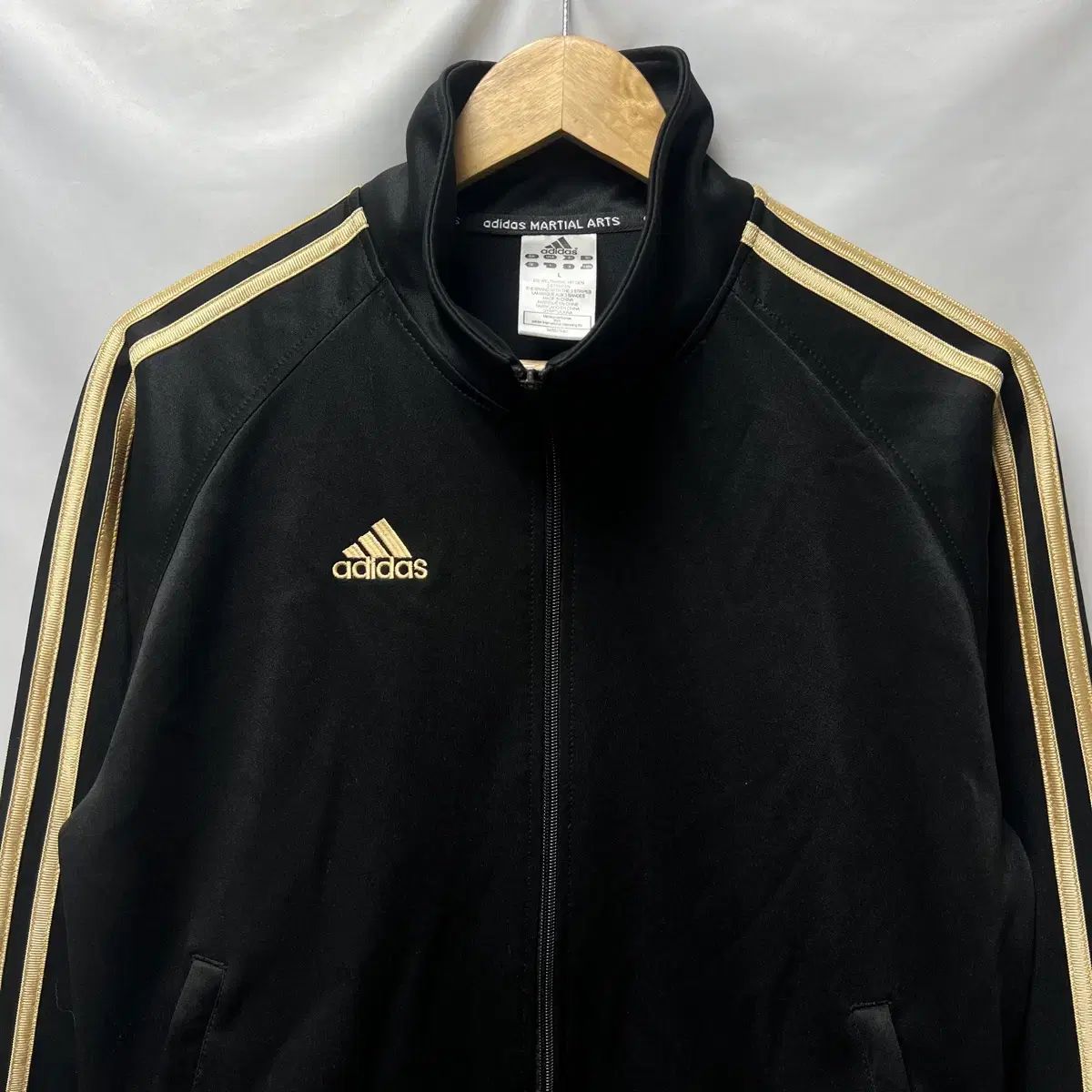 正規品/L adidas 3本線 GOLD/BLACK (ゴールド/ブラック) セットアップ