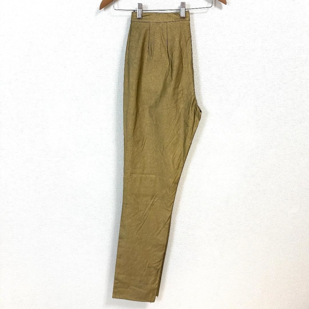 新品タグ付☆アレッサンドロ デラクア コーティングパンツ 48 ゴールド 