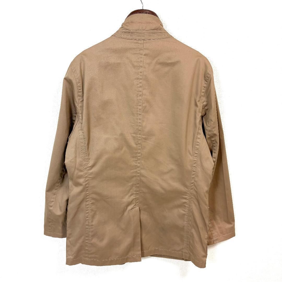 エルメネジルドゼニア レザー使いジャケット コットンシルク 52 ライト