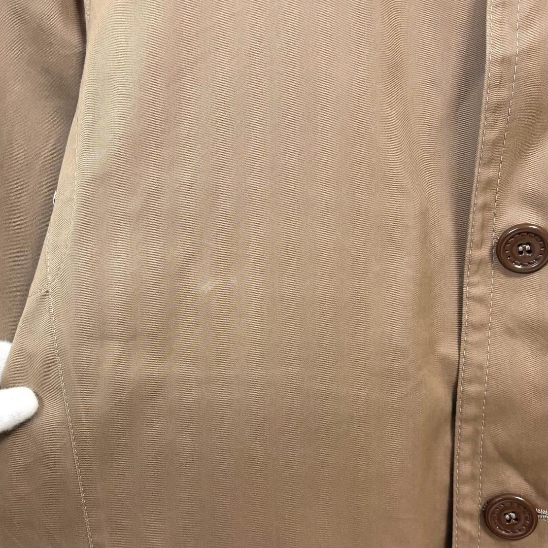 エルメネジルドゼニア レザー使いジャケット コットンシルク 52 ライト