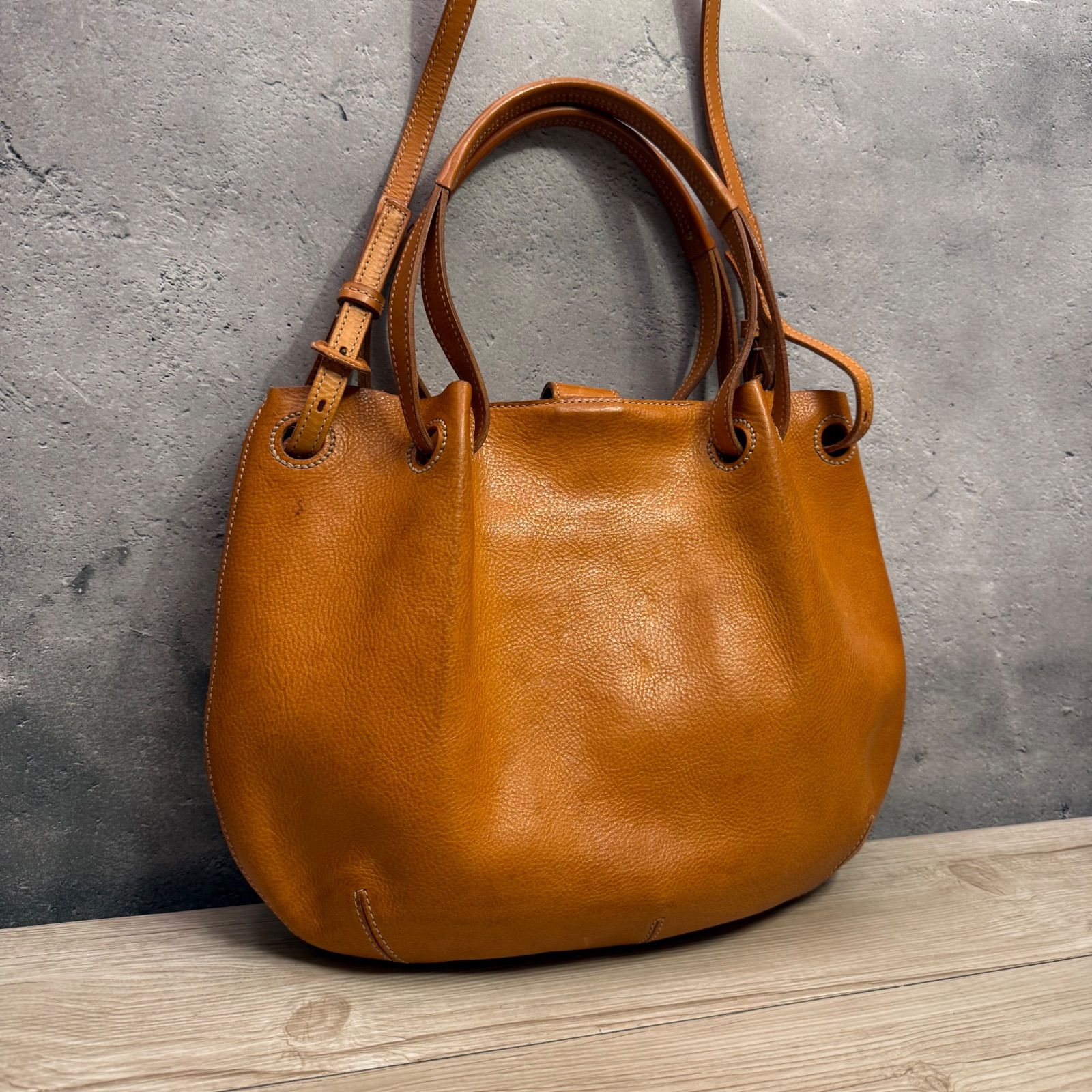 ✨genten ゲンテン エターデ トスカ 2WAY レザーショルダーバッグ 
