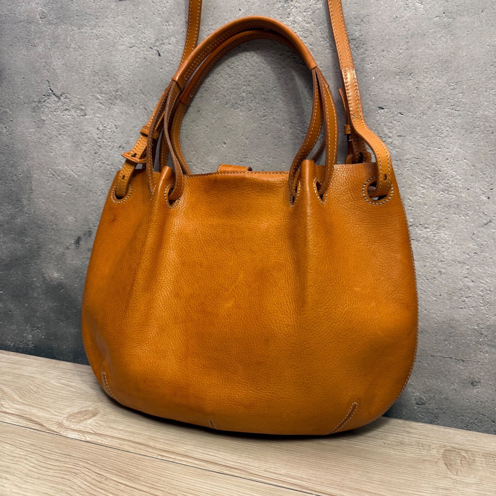 ✨genten ゲンテン エターデ トスカ 2WAY レザーショルダーバッグ 