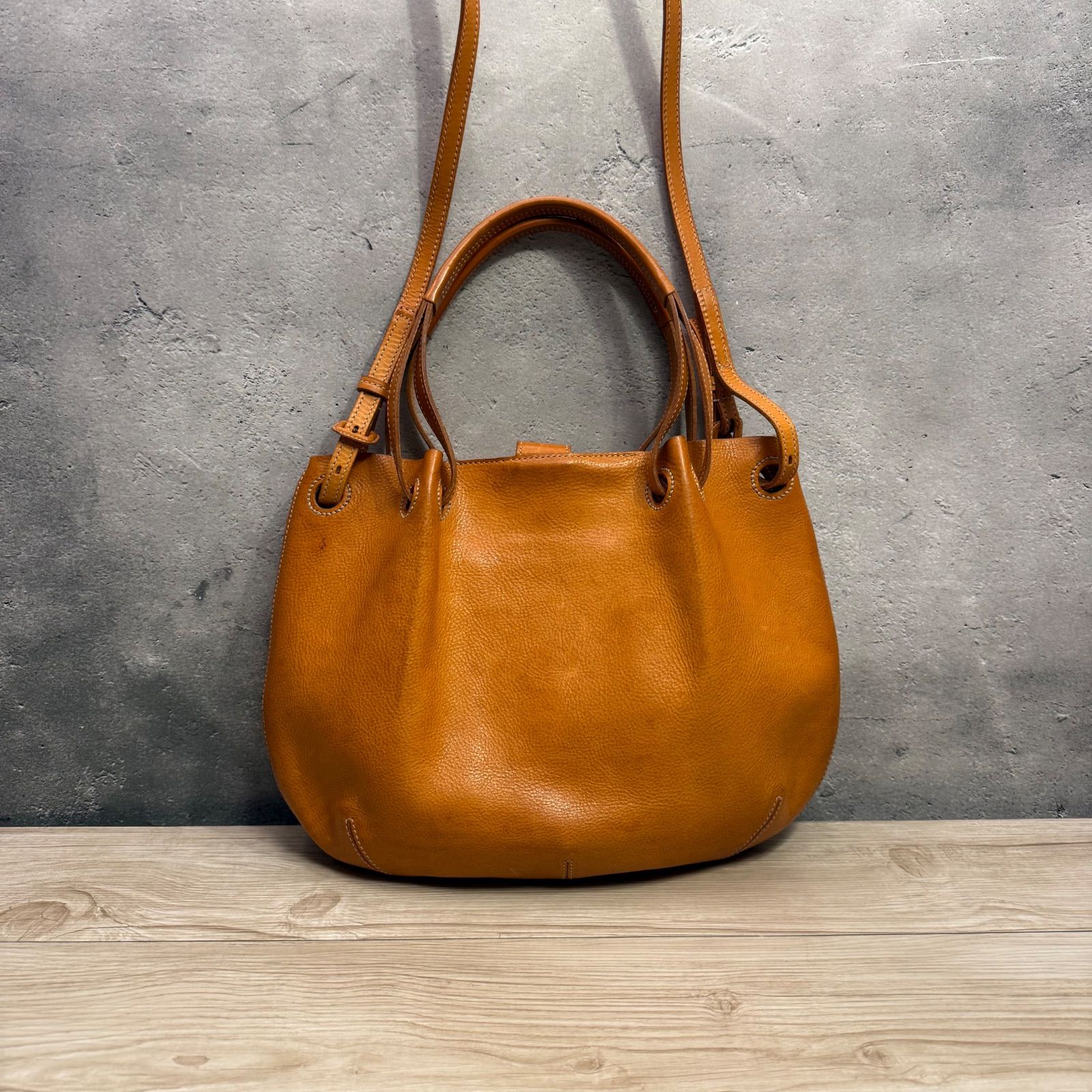 ✨genten ゲンテン エターデ トスカ 2WAY レザーショルダーバッグ 