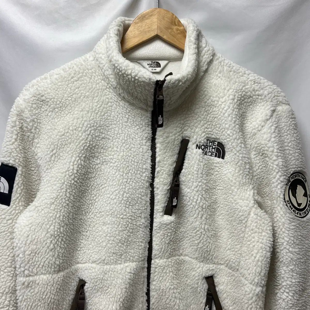 |S THE NORTH FACE ザノースフェイス ホワイトレーベル シェルパ 白 ボア フリース ジャケット