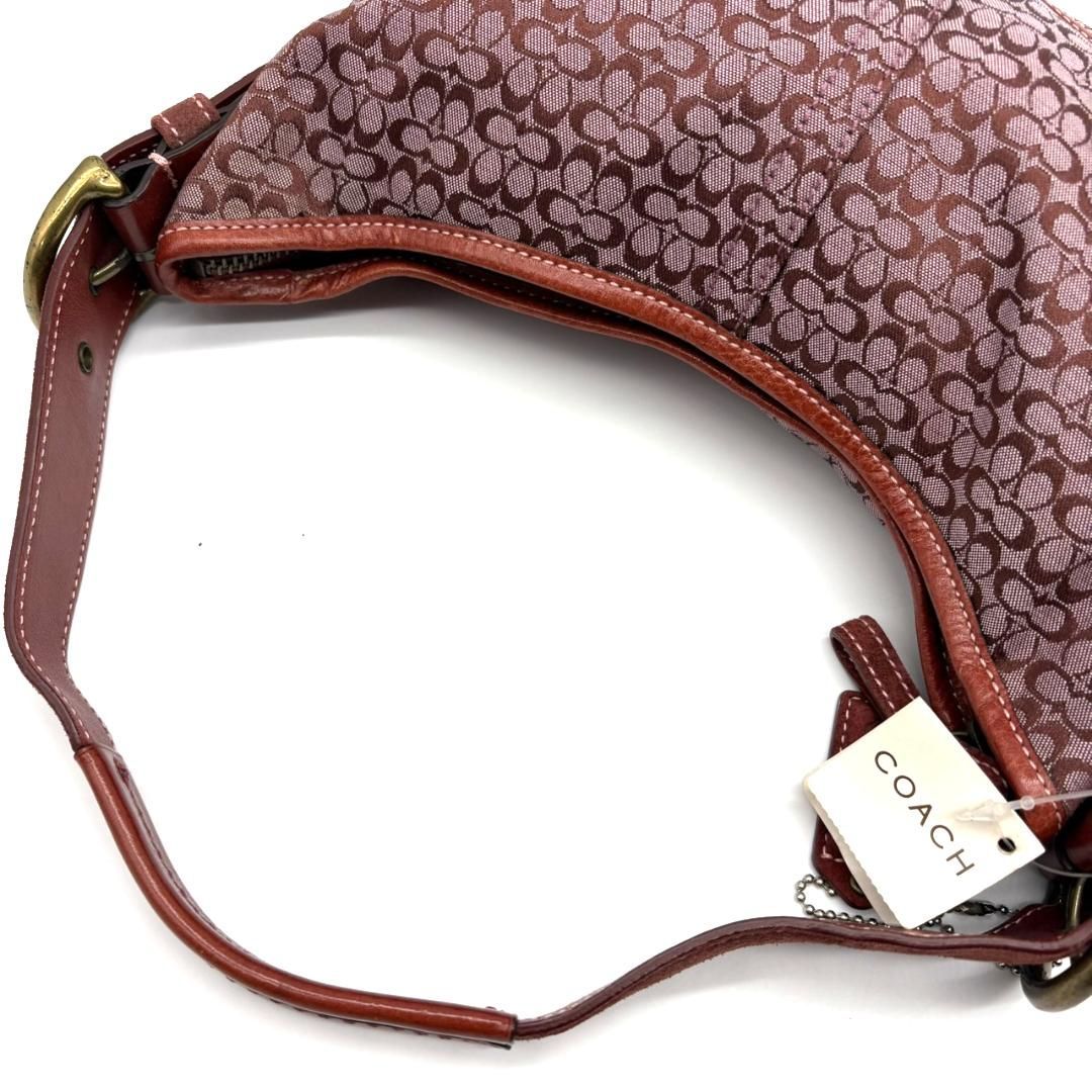 美品】コーチ COACH ショルダーバッグ キャンバス ミニシグネチャー