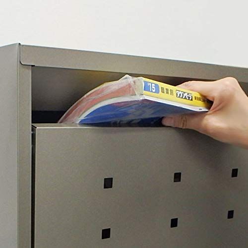  グリーンライフ ポスト 壁掛け 大型 スチール製 大容量 窓付き メール便対応 B 4封筒 角形2号 対応 南京錠取付可 おしゃれ チタングレー FH-70 TGY m 宅配ボックス 物置 車庫