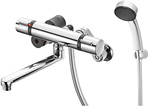 SANEI サンエイ サーモシャワー混合栓 ホース長さ1.6 m 吐水パイプ170 mm やけど防止 オールメッキ 浴室用 日本製 -13