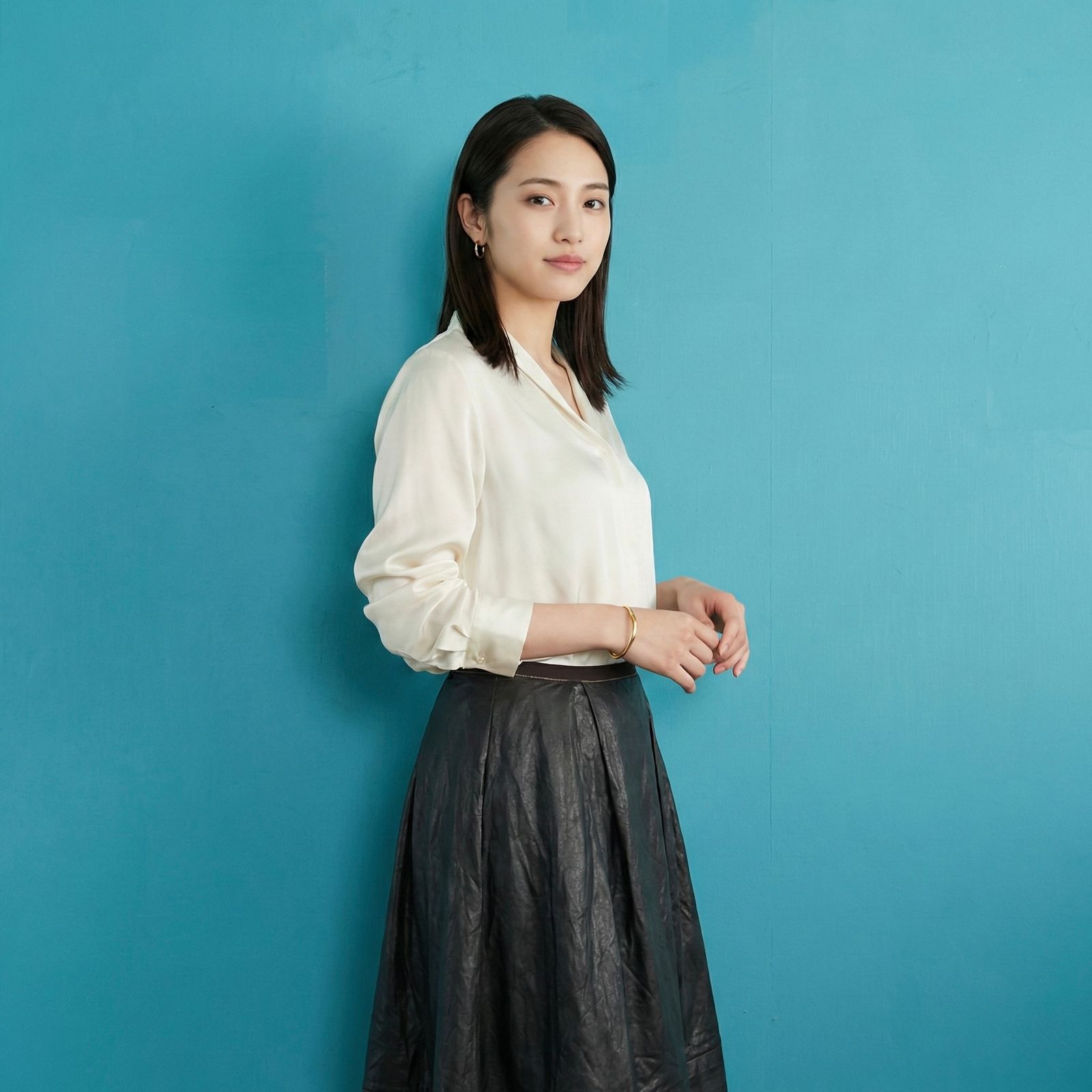 1116 FOXEY NEW YORK フォクシー 膝丈 フレア スカート ダークブラウン