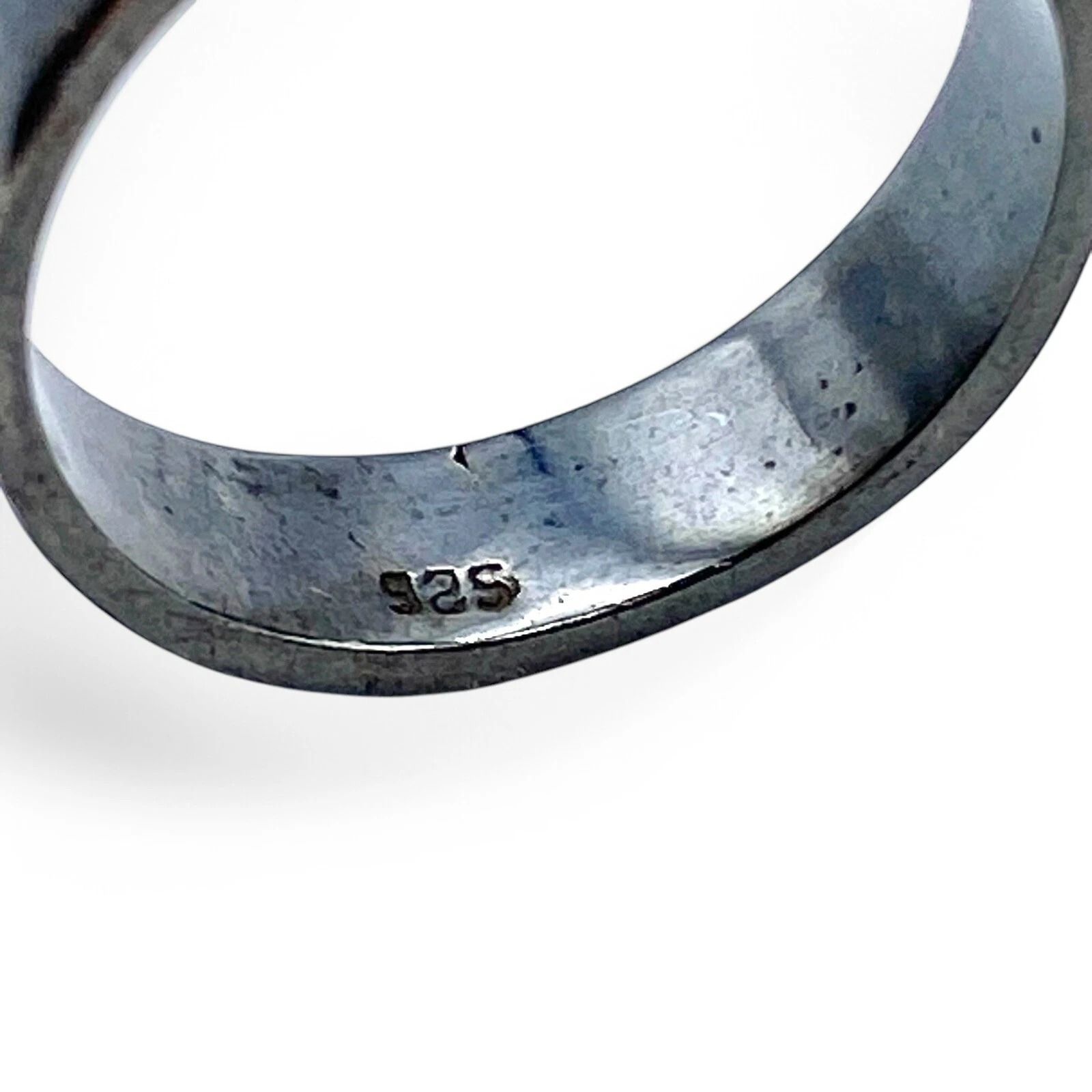 モザイクアート】ターコイズインレイ Silver 925 刻印 Vintage Design