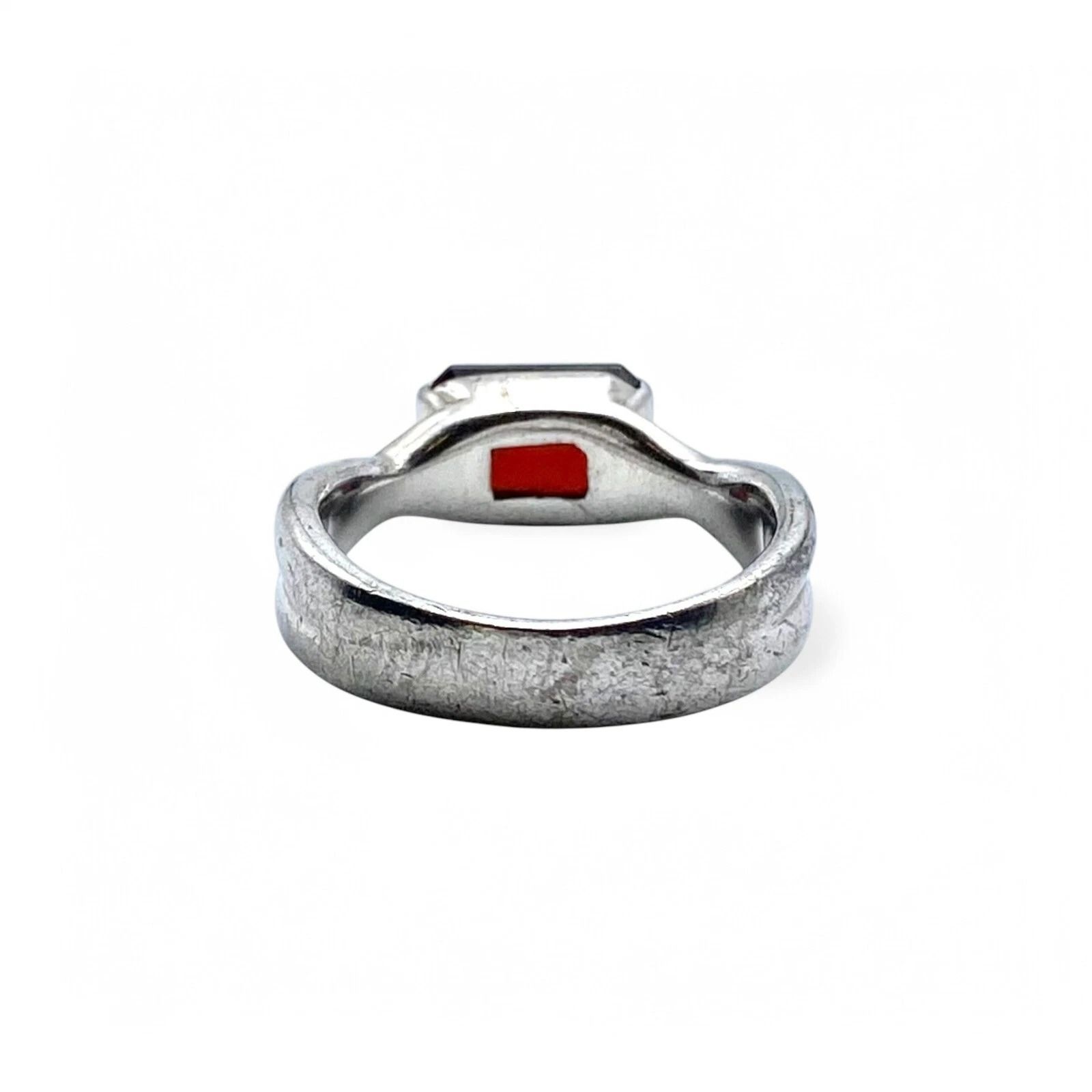 SILVER925 RED STONE DESIGN RING/シルバー/リング 深みある赤】レッドストーン Silver 925 刻印 90s Vintage Design Ring