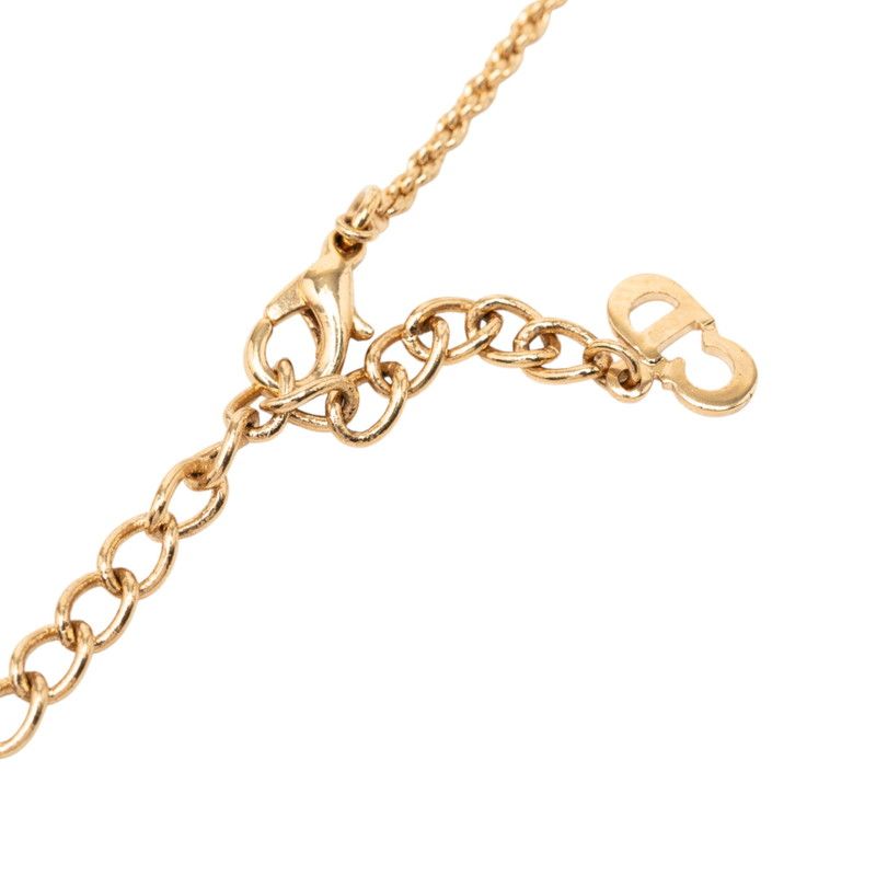 ディオール CDロゴ ハート モチーフ ゴールド メッキ ラインストーン