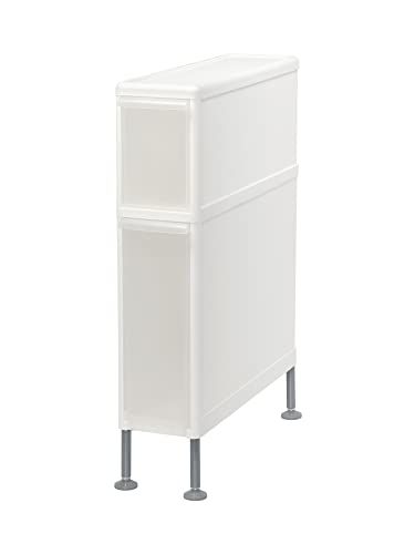 迅速に発送 ライクイット like it ランドリー 洗濯機ヨコ 収納 段差をまたげる すき間ストッカー ボトル2段 140 約幅14 奥46 5 高66 68 cm ホワイト FTS 101 A 3125 c 8