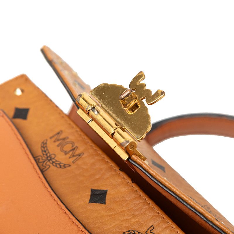 エム シー エム ヴィセトス モノグラム スタッズ ハンドバッグ
