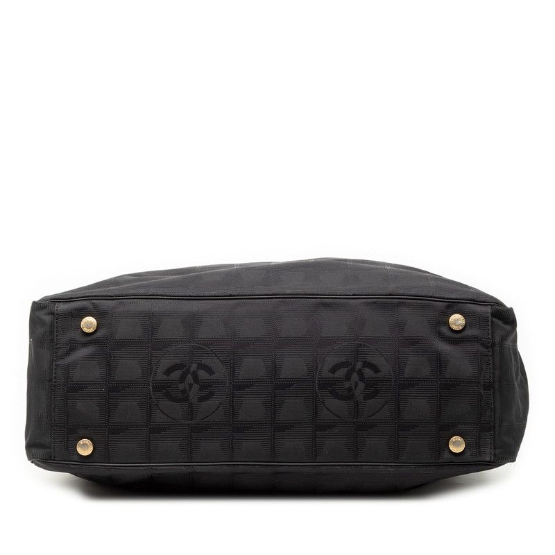 シャネル ニュートラベルライン トートGM ブラック ナイロン レザー