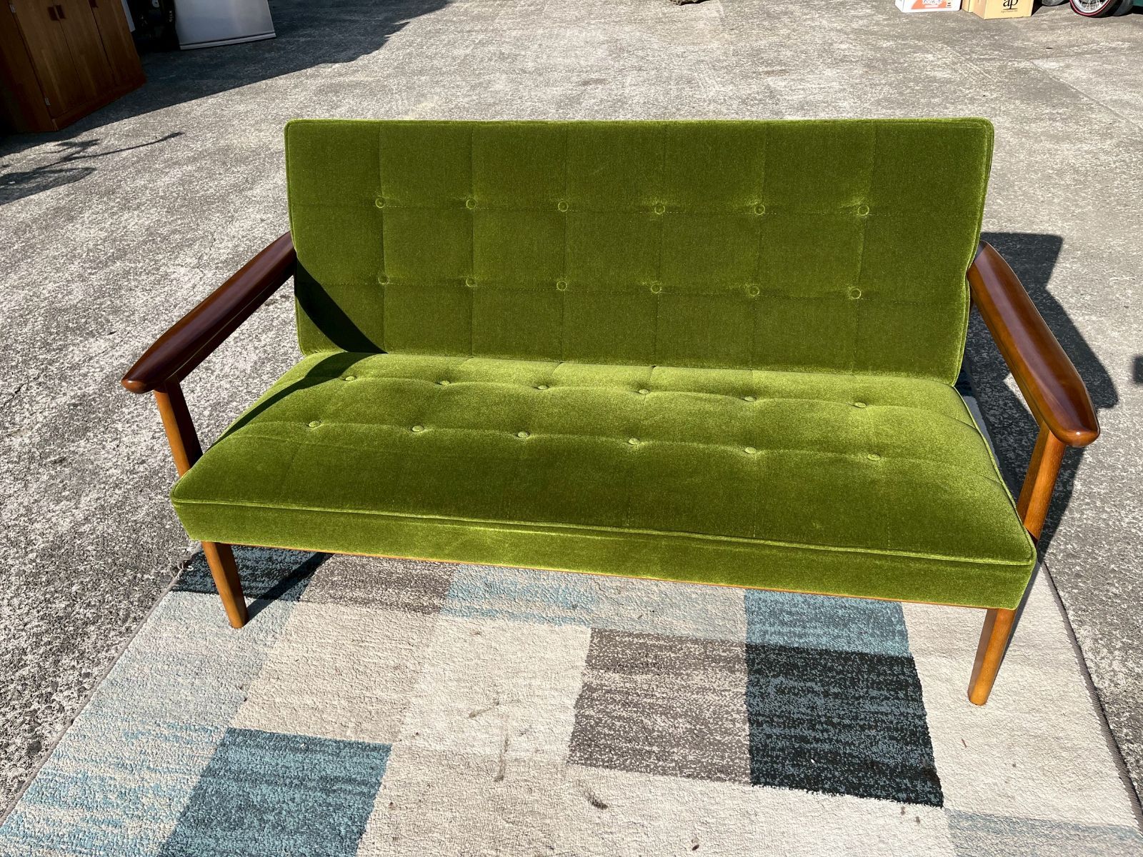 karimoku カリモク 60 kチェア モケットグリーン 2シーター