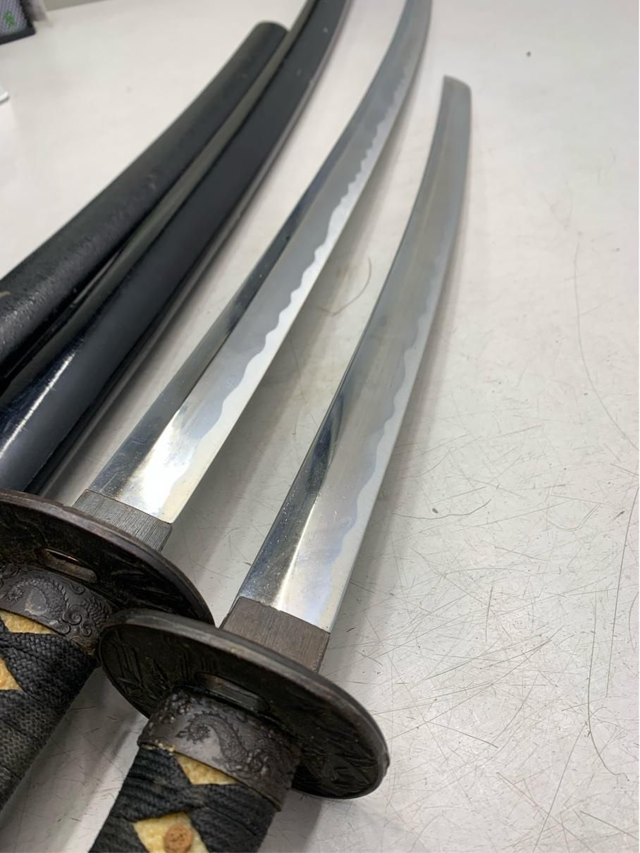 貴重 模造刀 大小セット 太刀・脇差 全長約103cm/約69cm 観賞用 美術刀