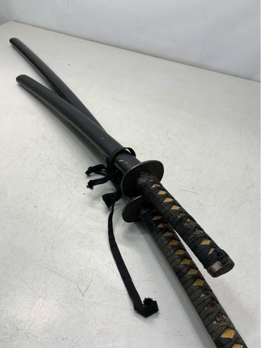 貴重 模造刀 大小セット 太刀・脇差 全長約103cm/約69cm 観賞用 美術刀