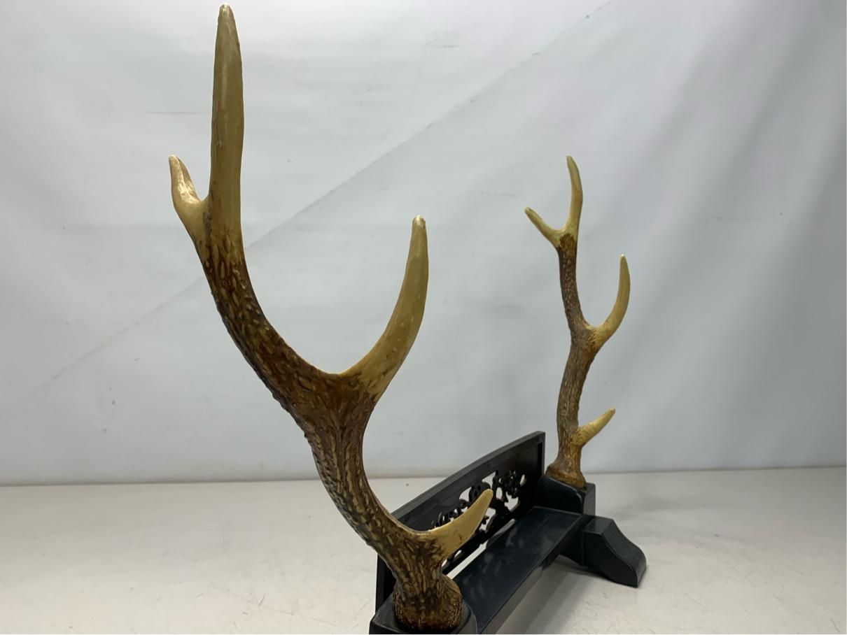 鹿角調 刀掛け 3本掛け 模造刀・日本刀スタンド アンティーク