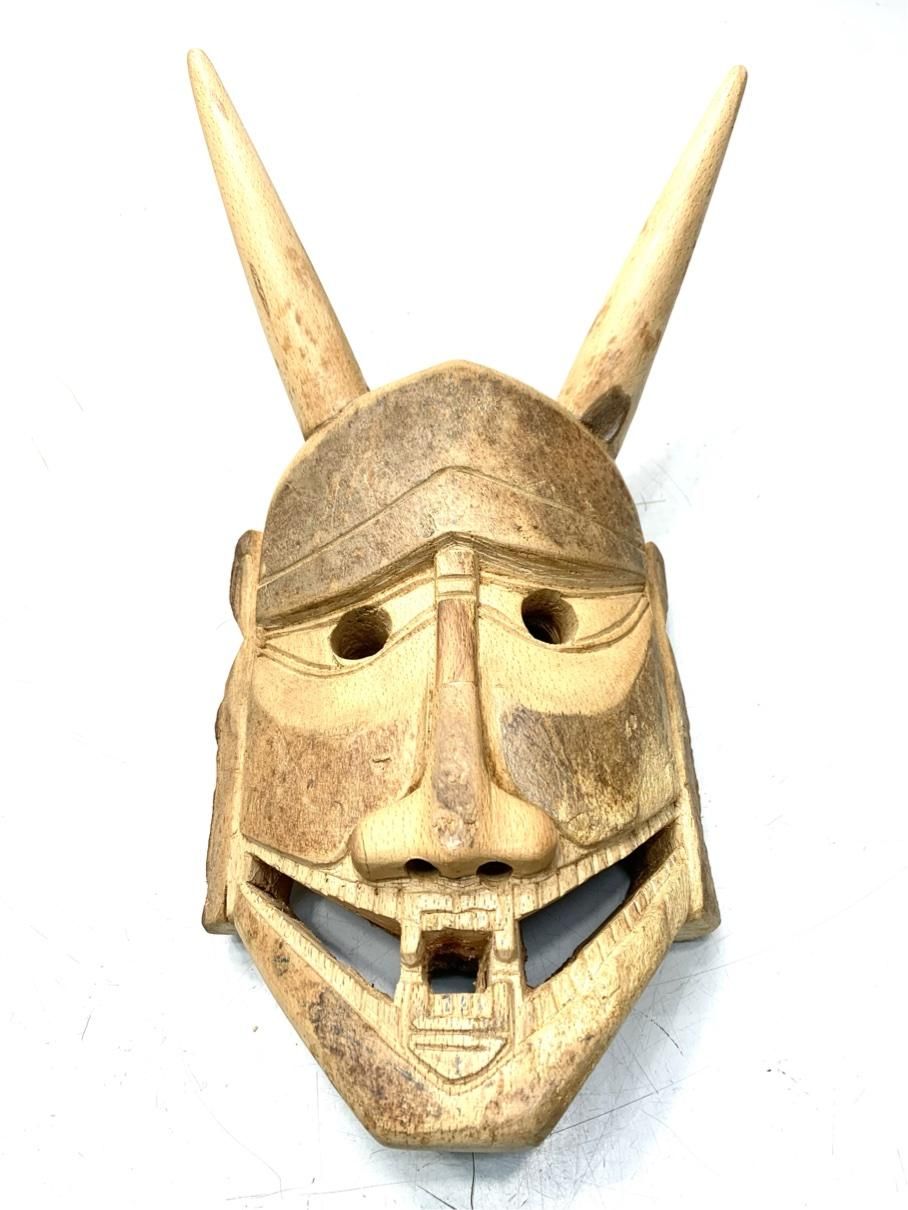 貴重 鬼面 般若 お面 アンティーク ヴィンテージ雑貨 昭和レトロ