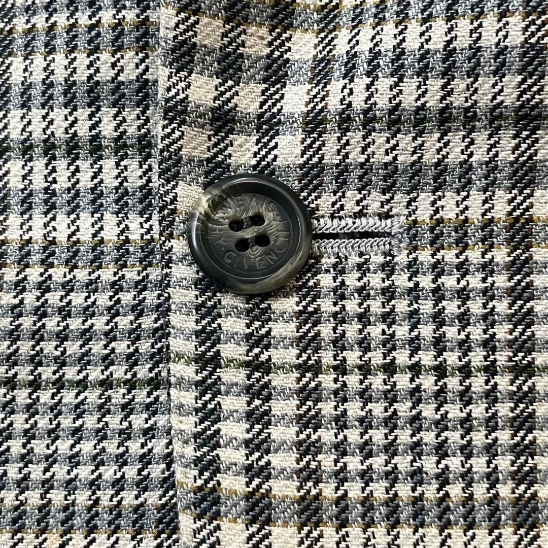 ジバンシィ　テーラードジャケット　ミックスツイード　ブークレ　ロゴ彫刻ボタン GIVENCHY ジバンシー ジバンシィ テーラードジャケット ブレザー M