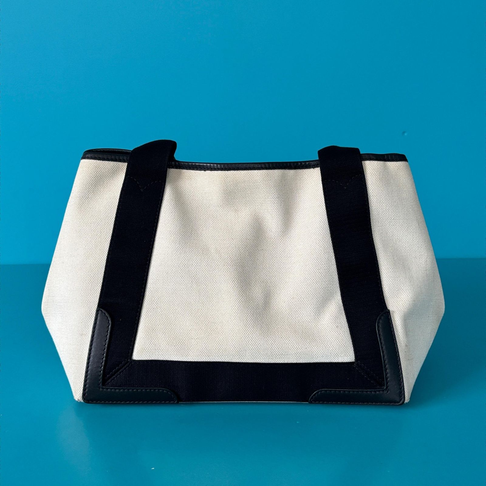 BALENCIAGA バレンシアガ ネイビーカバス S トートバッグ キャンバス