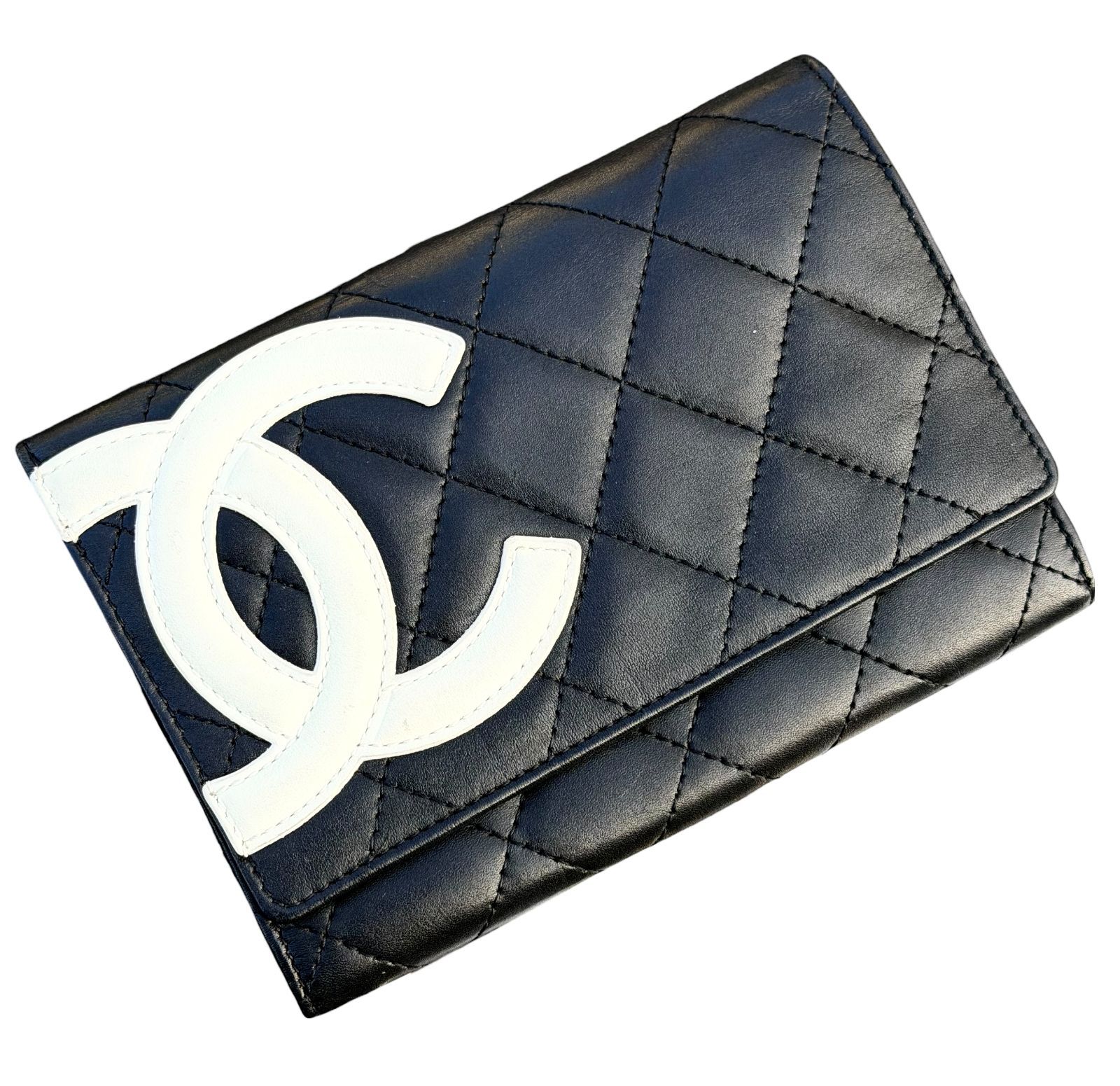 超美品◇本物シャネルCHANELカンボンラインスキンカーフココマークCC